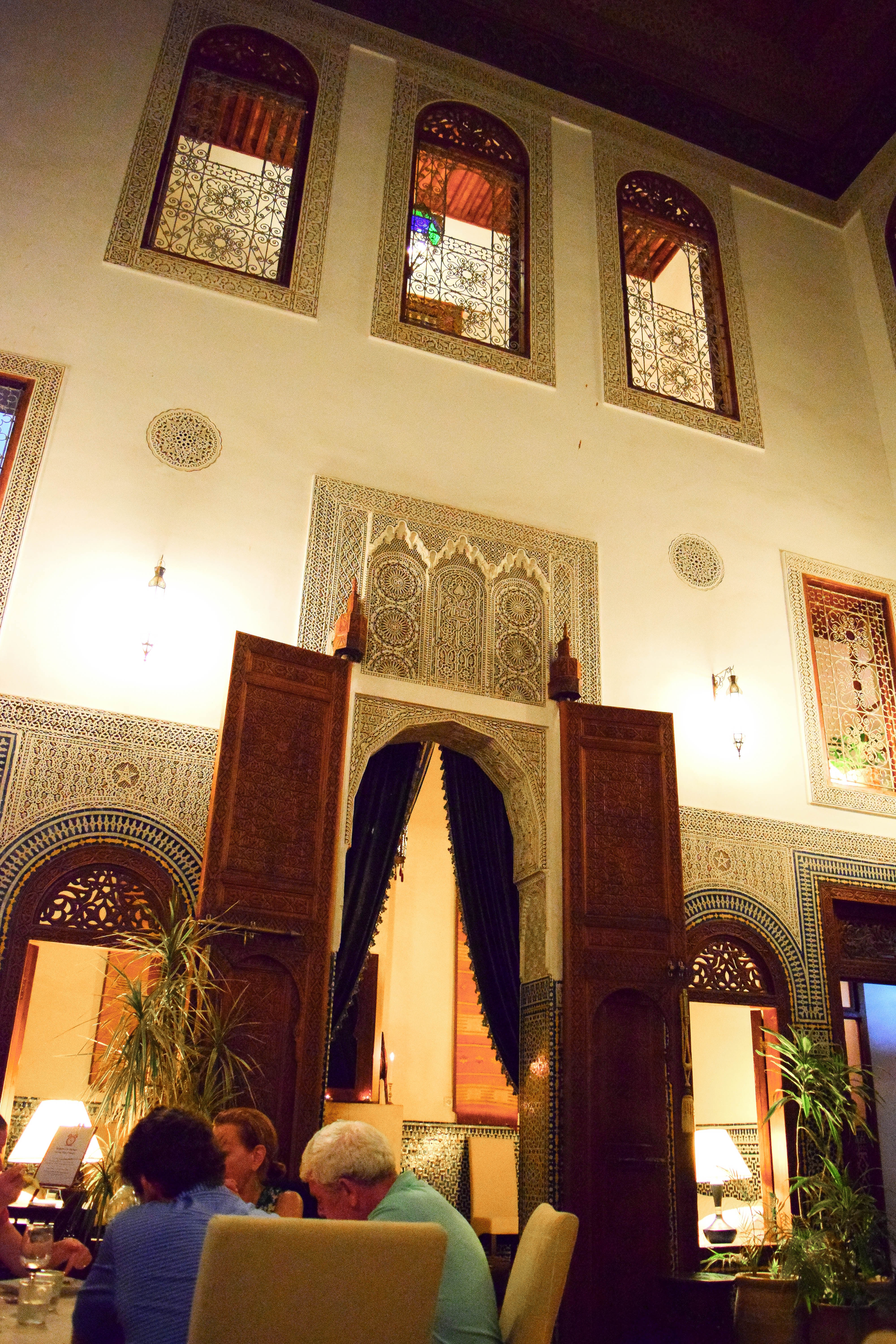 Best Restaurants & Food in Fez, Morocco Where to Eat Fes_Fez_Morocco_Dar Roumana_Best of Morocco_restaurant_travel guide_courtyard windows Best Restaurants & Food in Fez, Morocco