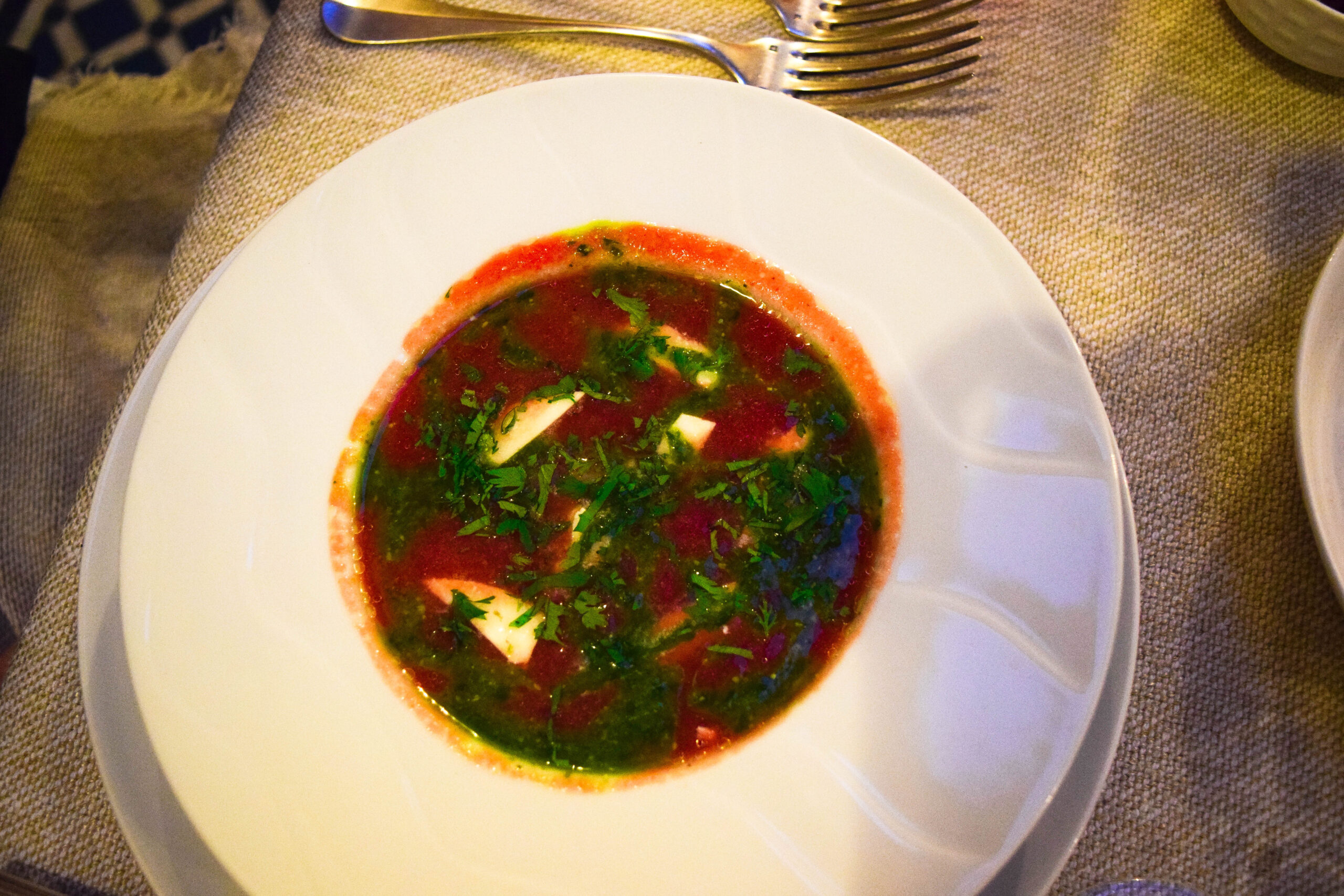 Where to Eat Fes_Fez_Morocco_Dar Roumana_Best of Morocco_restaurant_travel guide_gazpacho_appetizer_starter