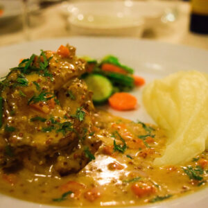 Where to Eat Fes_Fez_Morocco_Dar Roumana_Best of Morocco_restaurant_travel guide_rabbit with mashed potatoes_entree_main_template