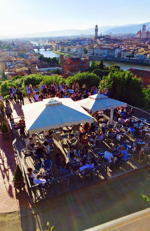 How To Travel In Italy- 2 Days In Florence piazza michelangelo firenze view ponte vecchio river fiume aperitivo happy hour