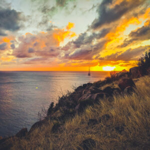 Best Sunset In St. Barth From Shell Beach & Fort Karl