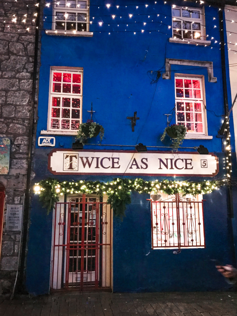 9 Things to Do in Galway, Ireland during Christmas quay street the quay twice as nice wooden heart galway travel guide