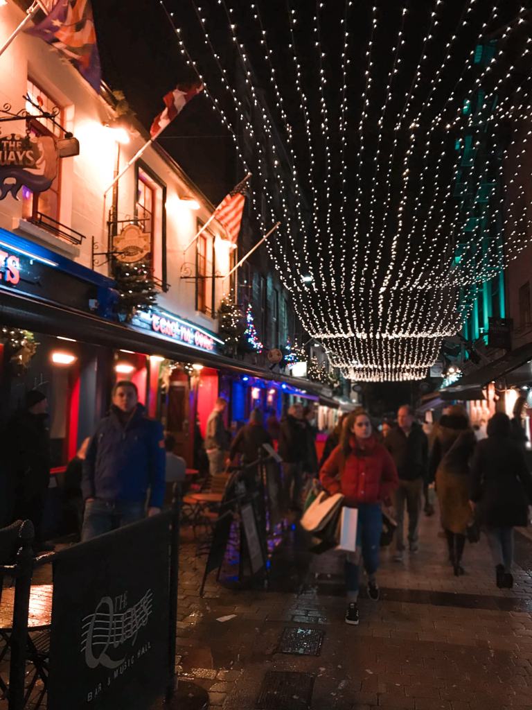 9 Things to Do in Galway, Ireland during Christmas quay street the quay twice as nice wooden heart galway travel guide