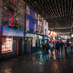 9 Things to Do in Galway, Ireland during Christmas quay street the quay twice as nice wooden heart galway travel guide