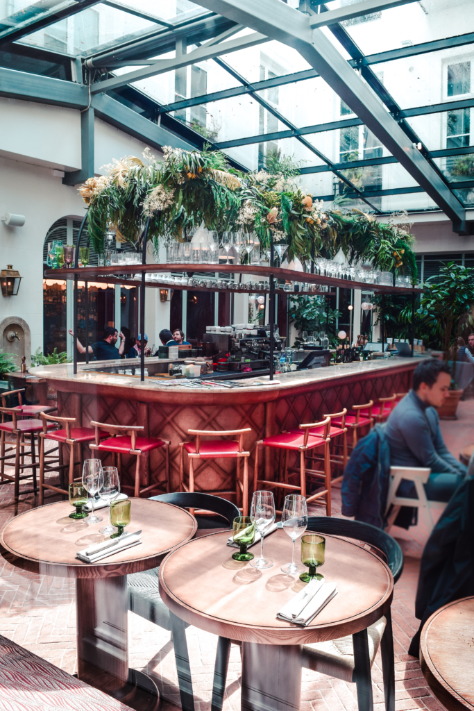 Where to Eat and Drink in Paris: Grands Boulevards Hotel restaurant the shell cocktail bar the shed rooftop bar terrace svadore travel blog