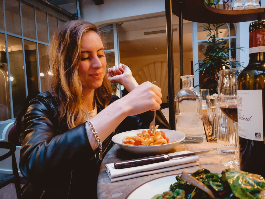 Where to Eat and Drink in Paris: Grands Boulevards Hotel restaurant the shell cocktail bar the shed rooftop bar terrace svadore travel blog pates du jour pasta of the day