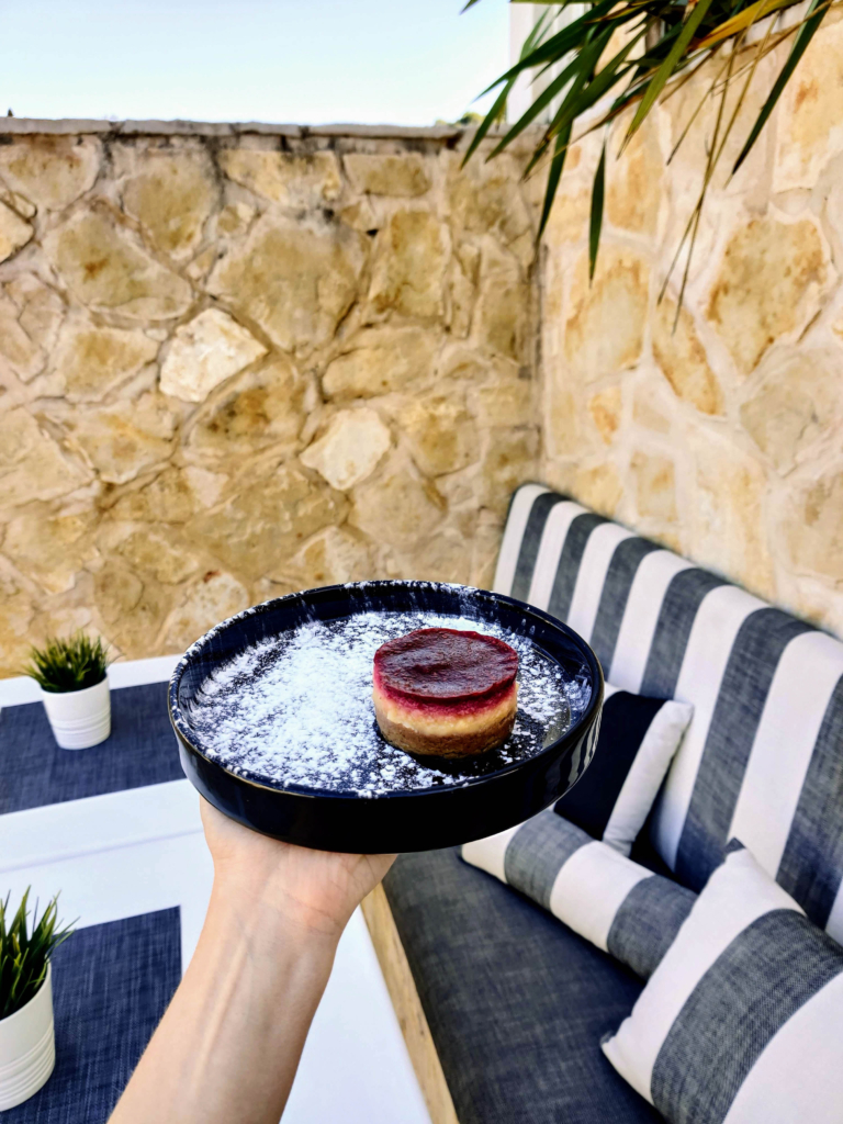 11 Reasons to Stay at Tara's Lodge Hotel in Korcula, Croatia zrnovska banja bay mimi's bistro bar restaurant Where to Eat on Korcula: Mimi's Bar, Tara's Lodge dessert