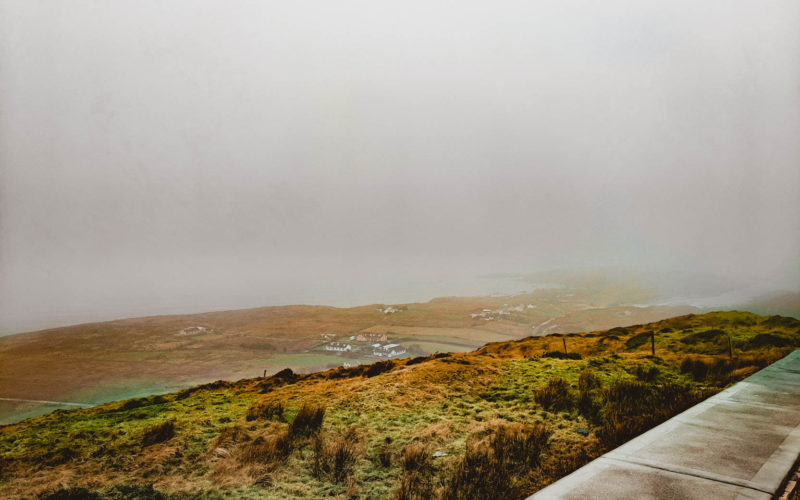 Driving Sky Road Wild Atlantic Way in Connemara, Ireland