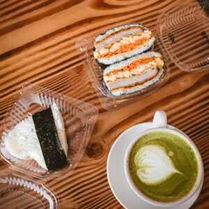 Scenes from my Queens, NY Food Tour inspired by AFAR japanese 969 coffee shop onigiri heart matcha