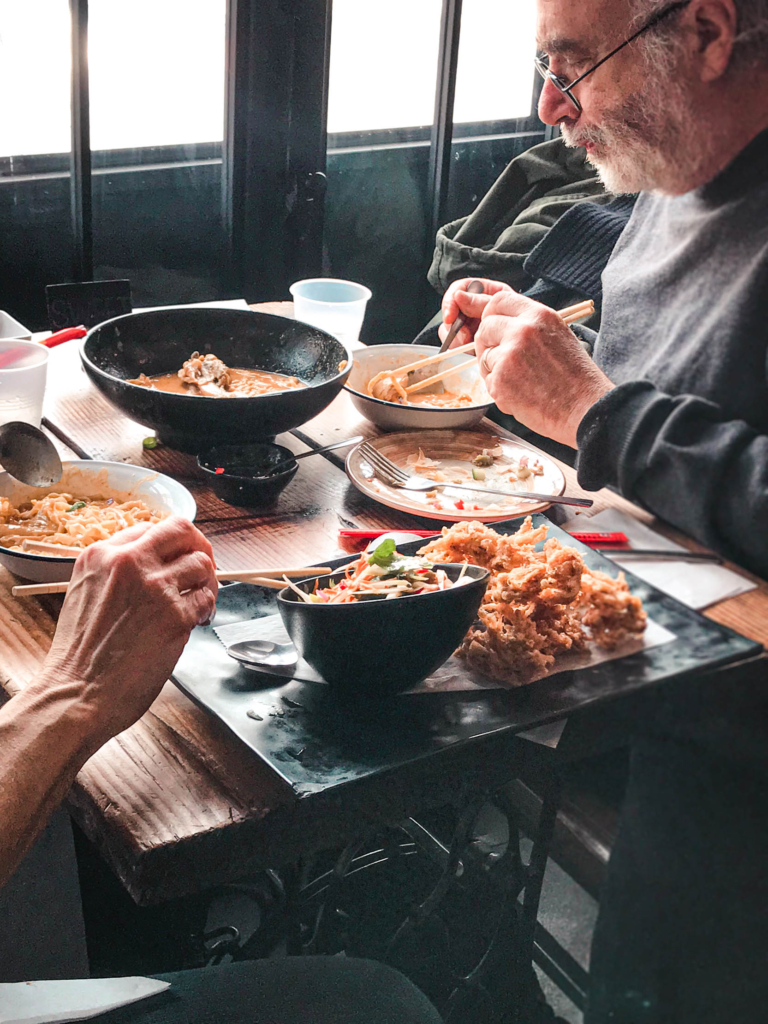 Scenes from my Queens, NY Food Tour inspired by AFAR thai food khao nom dessert