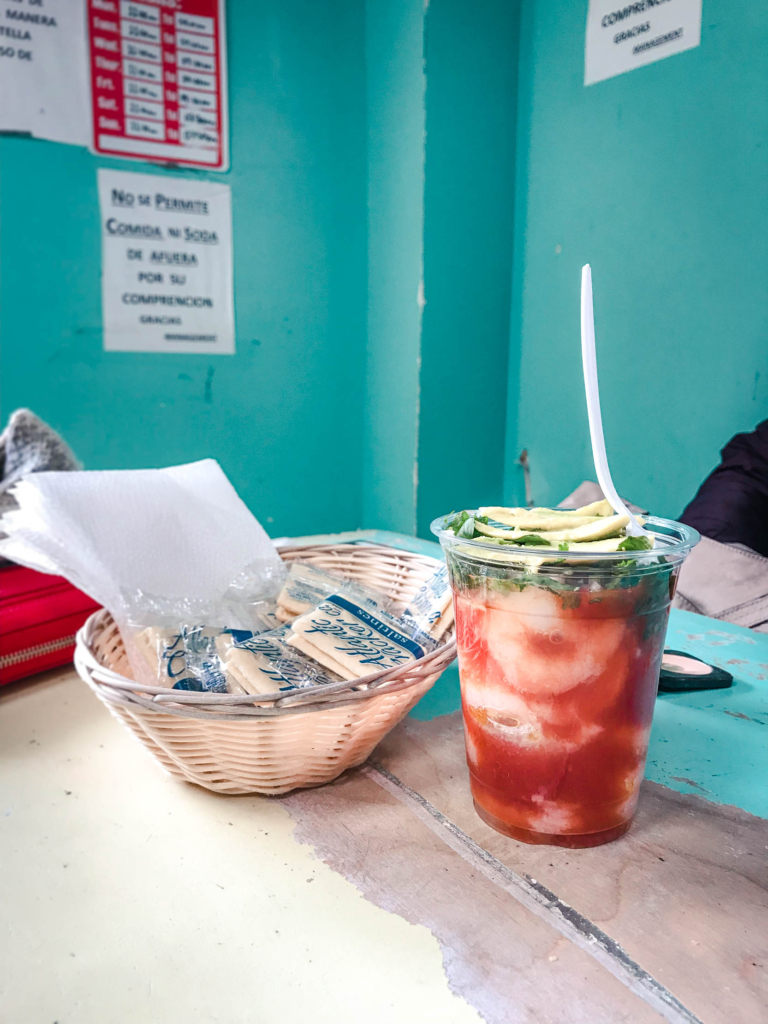 Scenes from my Queens, NY Food Tour inspired by AFAR mexican la esquina del camaron mexicano shrimp cocktail