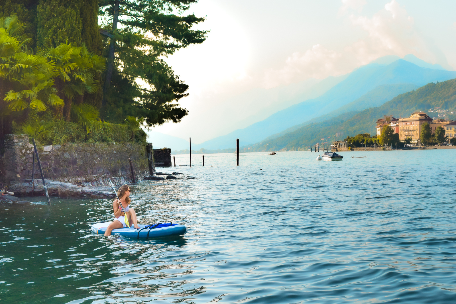 Discover Lake Maggiore from a Stand Up Paddleboard grand hotel majestic activities lago maggiore