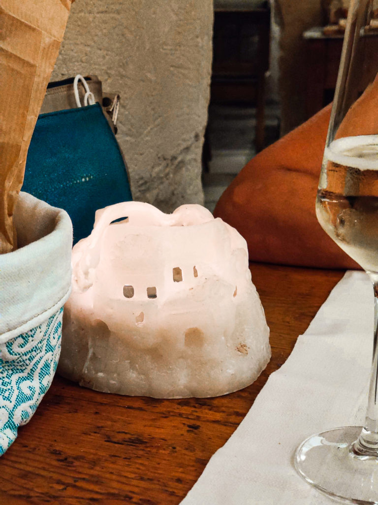 Where to Eat in Matera: La Lopa basilicata restaurant ristorante movie room pasta della domenica sunday homemade spumante candle meteoron svadore 5 Artisanal Souvenirs From Matera You'll Want to Take Home meteoron candle