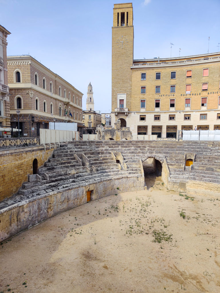 7 Things to Do in Lecce, Italy: A Lesser-Known Travel Guide piazza sant'oronzo amphitheatre svadore travel blog 