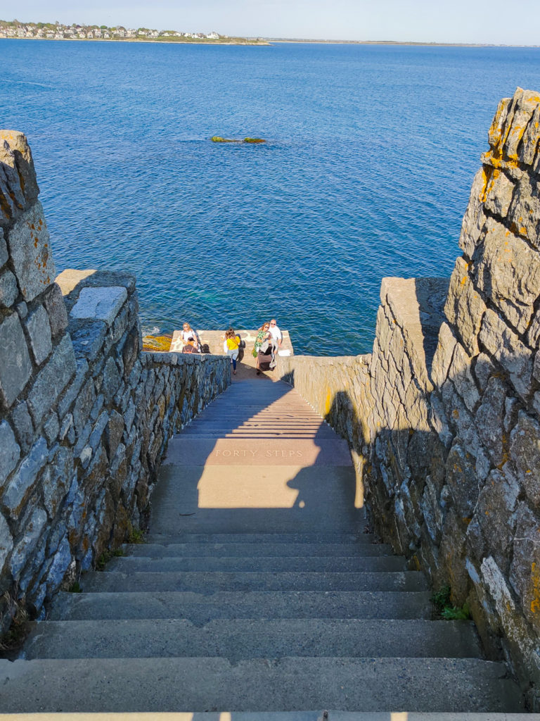 Visit Cliff Walk Newport, Rhode Island and 40 Steps forty steps 40 steps A Weekend in Rhode Island: Newport & Farm Coast Guide