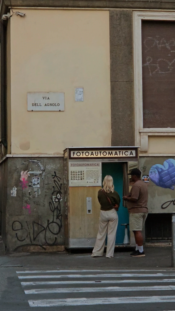 Via dell agnolo vintage analog photo booth from a Fotoautomatica Florence