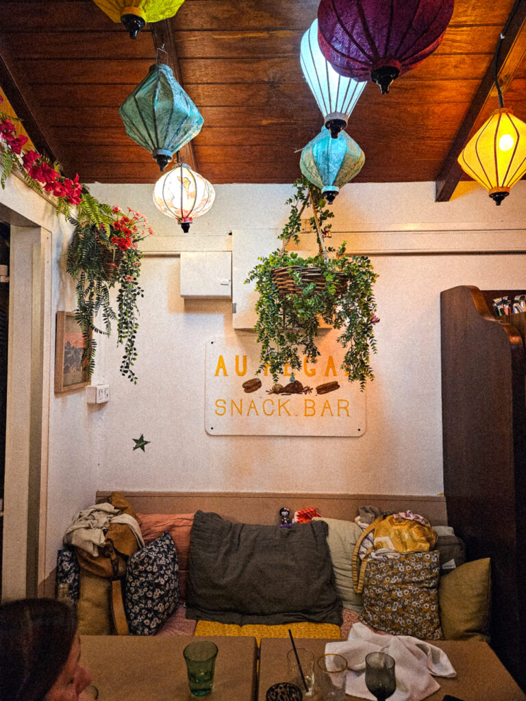 Original Au Regal sign at Nyama restaurant in Corossol St Barth