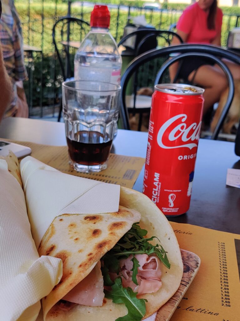 A local piadina lunch at Piada Cafe between Pallanza and Intra